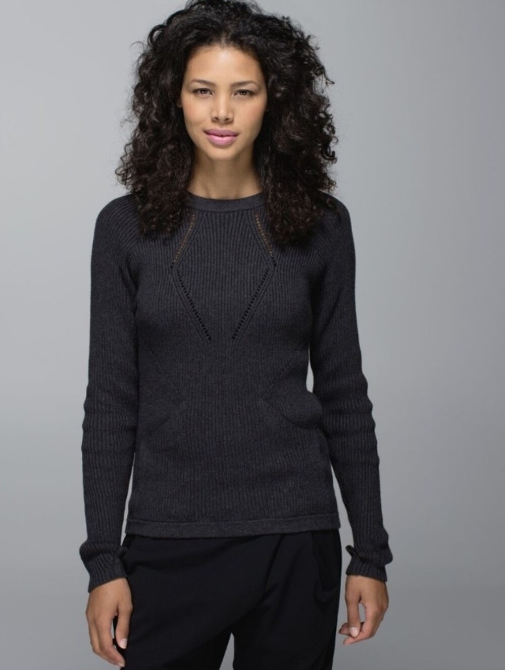 Lululemon The Sweater The Better In Heathered Black Size 2